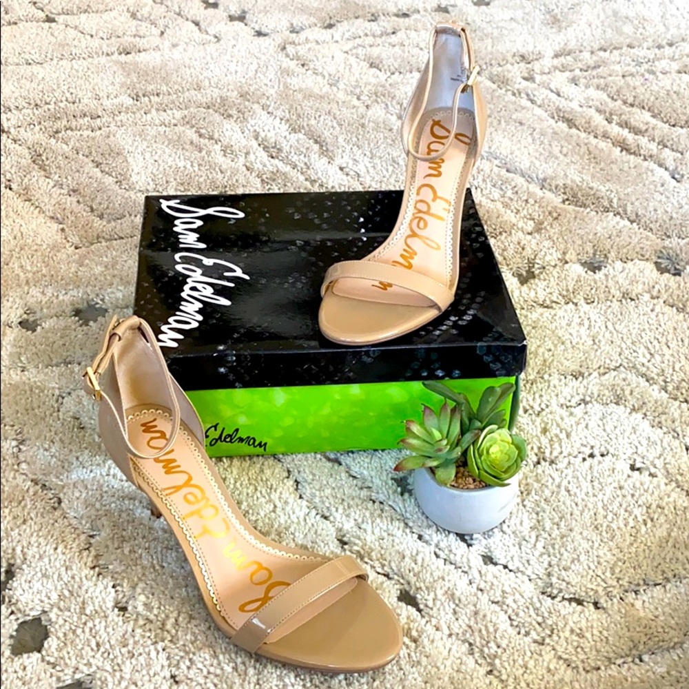 Sam Edelman Nude Patti Ankle Strap Sandals